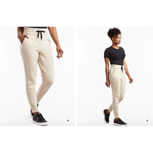 Public Rec Womens XL Fleece Lined Jogger Athleisure Pants Ivory Lounge Athletic